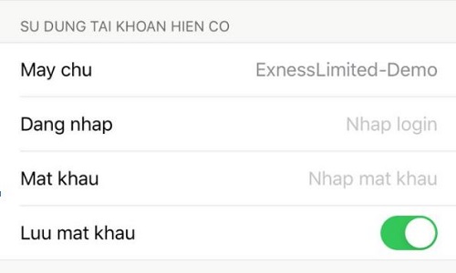 dang nhap tai khoan metatrader 5