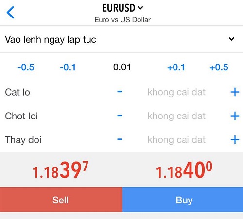 dat lenh mua ban tren metatrader 5