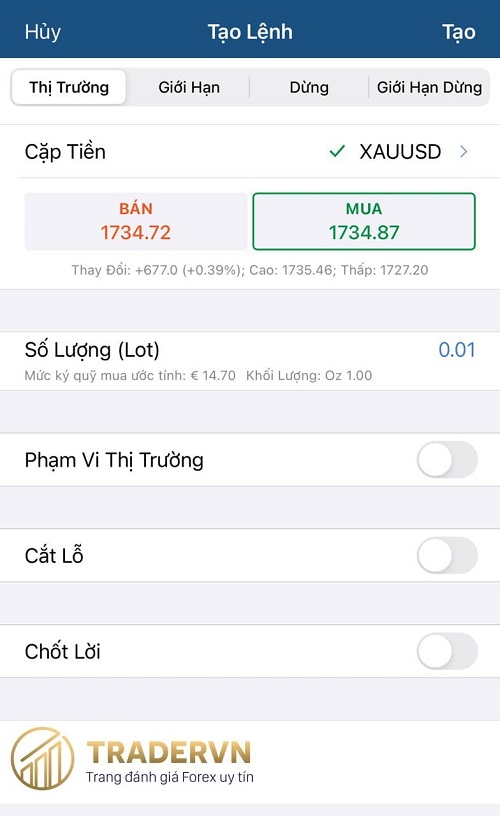 huong dan dat lenh tren ctrader